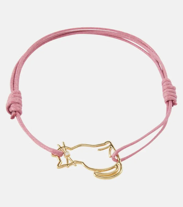 Aliita Cat 9kt gold cord bracelet | LYBSTORE