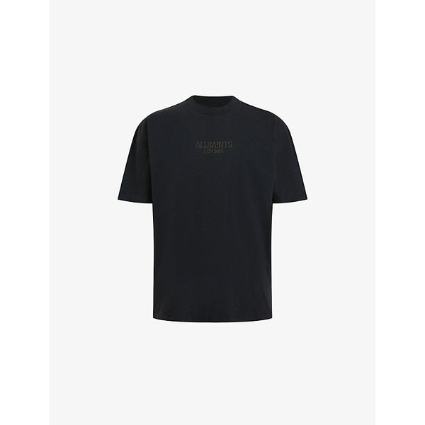 Mens Allsaints Bones logo-embroidered relaxed-fit organic-cotton T-shirt