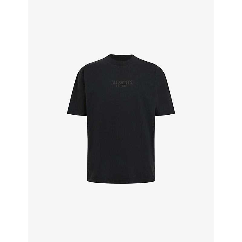 Mens Allsaints Bones logo-embroidered relaxed-fit organic-cotton T-shirt