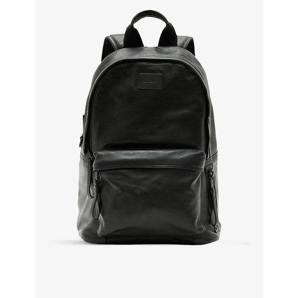 Allsaints Carabiner brand-patch leather backpack | LYBSTORE