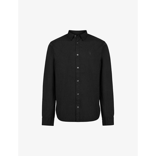 Allsaints Hawthorne slim-fit stretch-cotton shirt | LYBSTORE