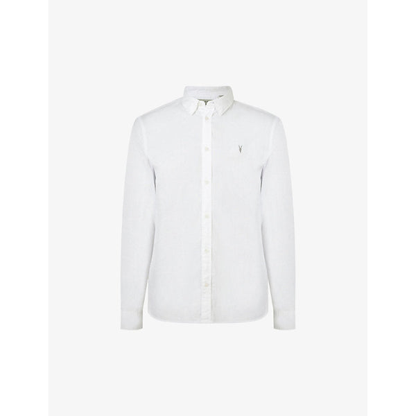 Allsaints Hawthorne slim-fit stretch-cotton shirt | LYBSTORE