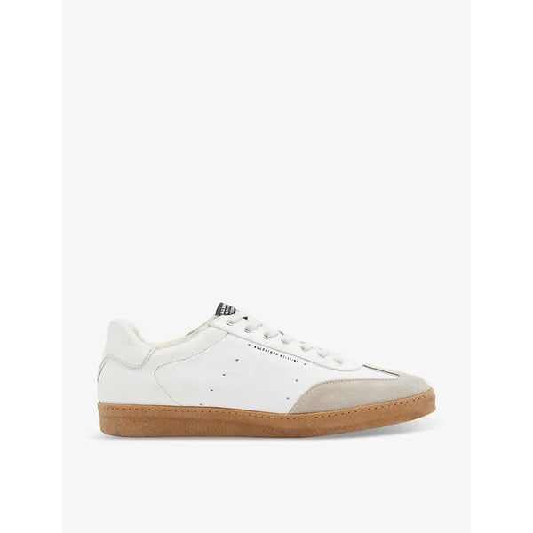 Allsaints Leo brand-embossed leather low-top trainers