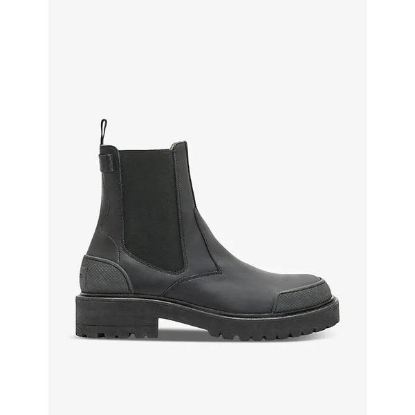 Allsaints Matrix logo-embossed leather Chelsea boots