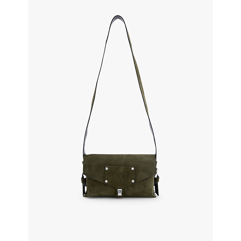 Allsaints Miro stud-embellished leather satchel bag | LYBSTORE