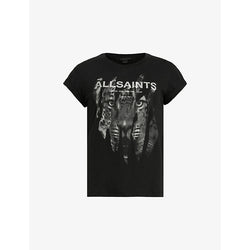 Womens Allsaints Riproar Anna graphic-print organic-cotton T-shirt