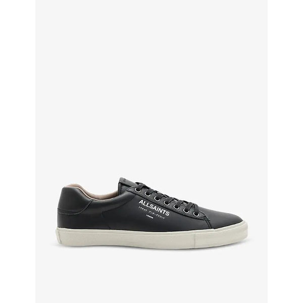 Allsaints Underground brand-print leather low-top trainers