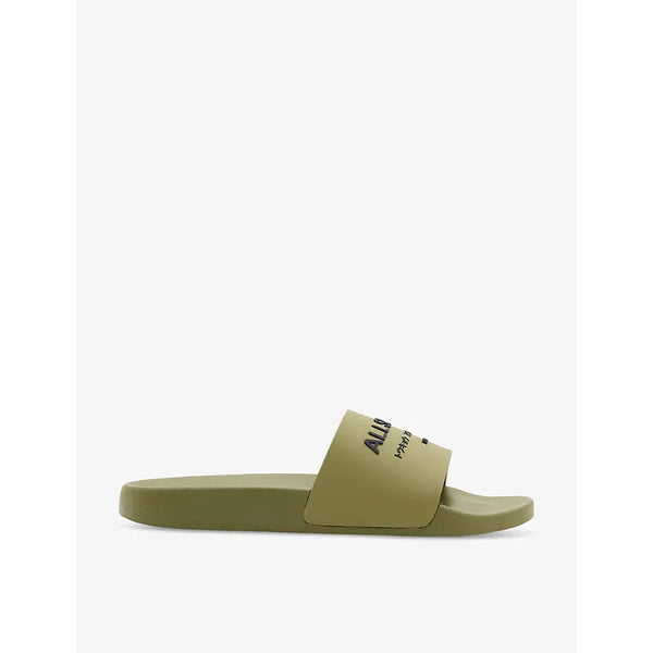 Allsaints Underground logo-debossedrubber sliders | Allsaints