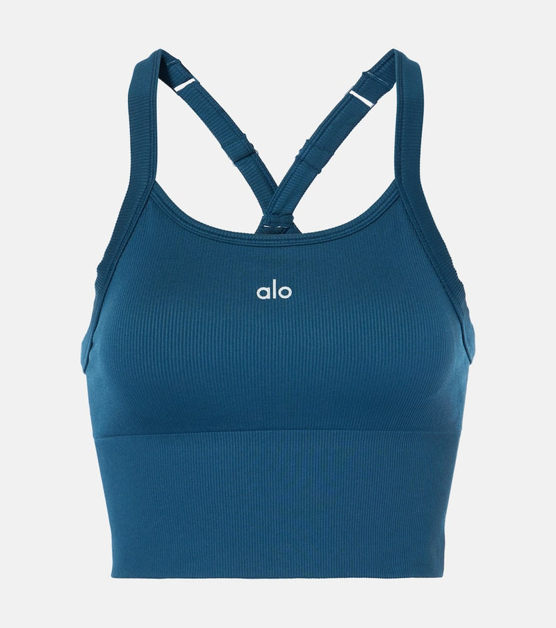 Alo Yoga Favorite ribbed-knit cropped tank top