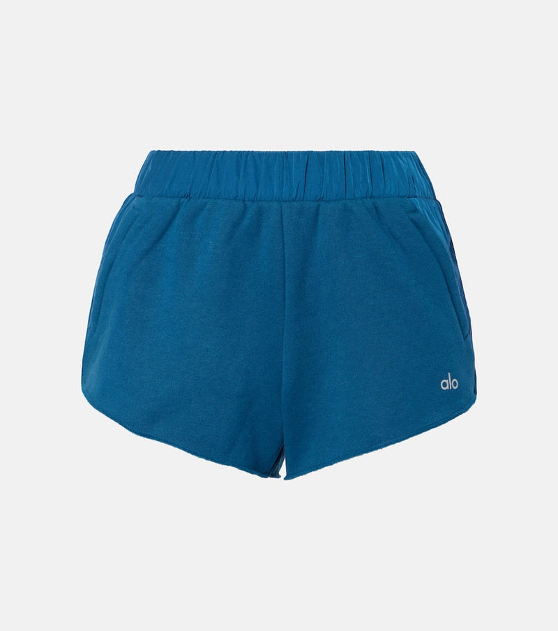 Alo Yoga In The Air Dolphin cotton-blend shorts