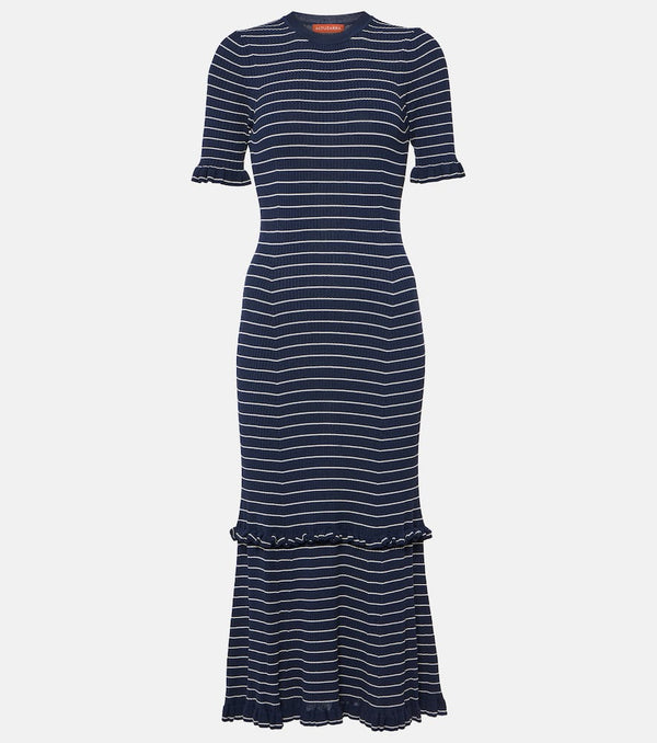 Altuzarra Delpini striped ruffled maxi dress | LYBSTORE