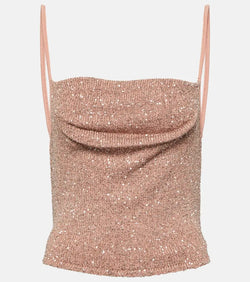 Altuzarra Diaplo metallic knit crop top | LYBSTORE