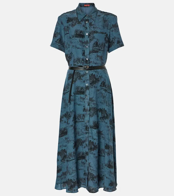 Altuzarra Kiera printed silk midi dress | LYBSTORE