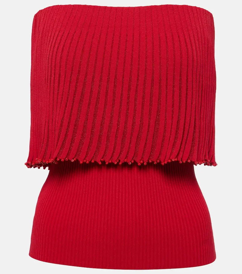 Altuzarra Pascale ribbed-knit jersey top | LYBSTORE