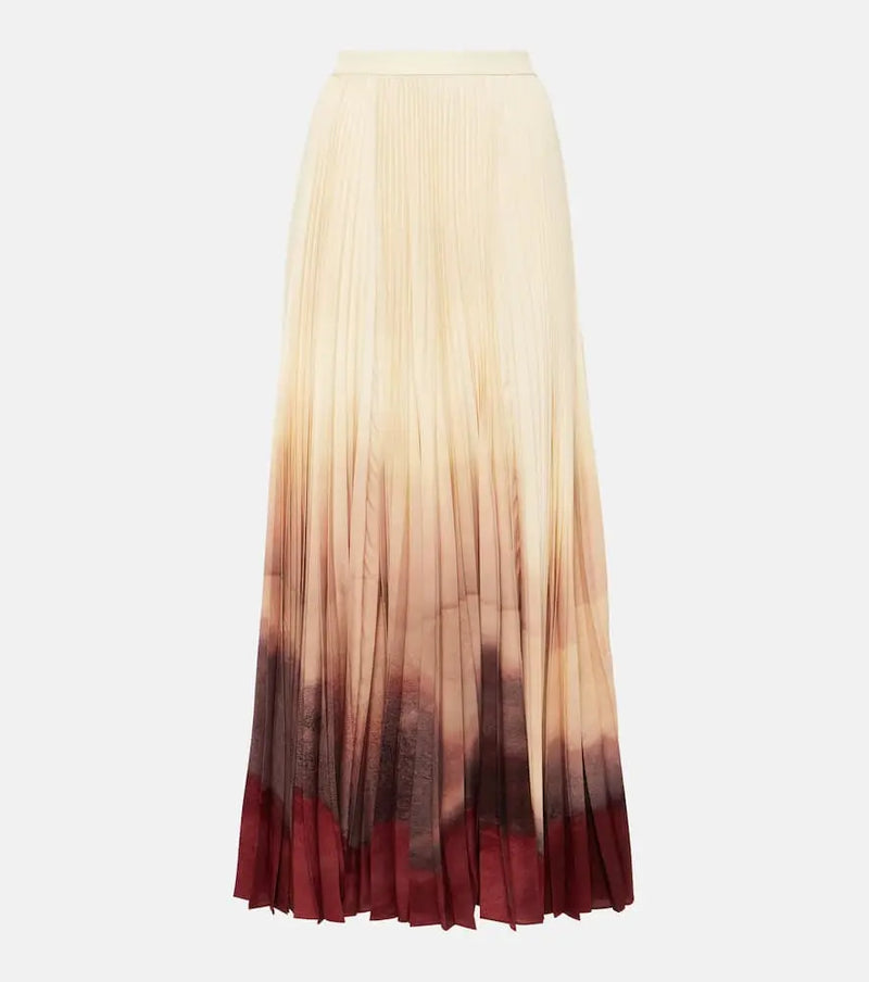 Altuzarra Sif pleated ombré maxi skirt | LYBSTORE