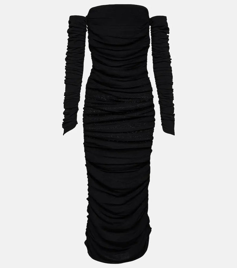 Altuzarra Trikera off-shoulder jersey maxi dress | LYBSTORE