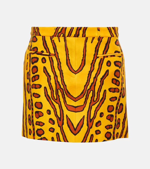 Altuzarra Zola printed linen-blend miniskirt