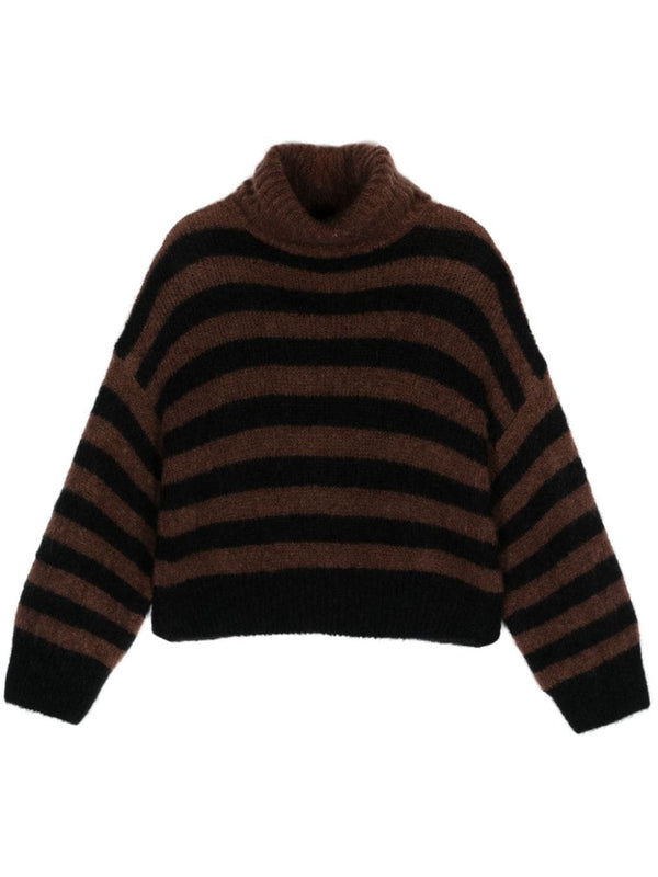 Alysi Wool Striped Turtleneck Sweater