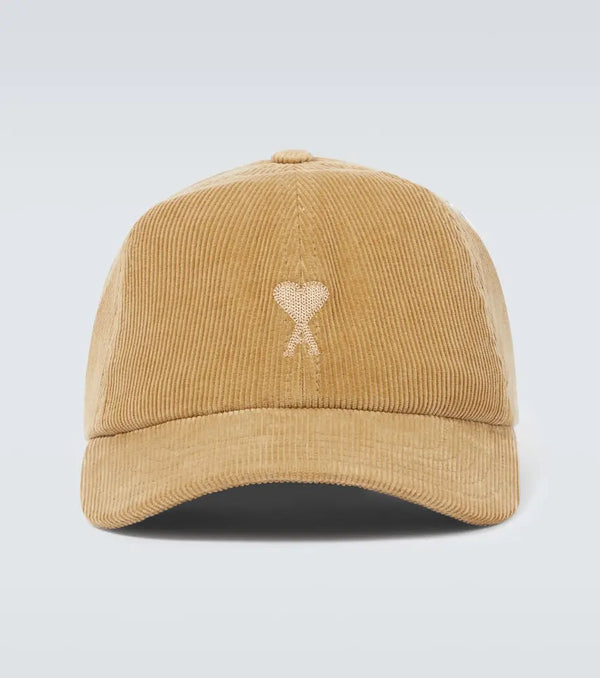 Ami Paris Ami De Caur corduroy baseball cap