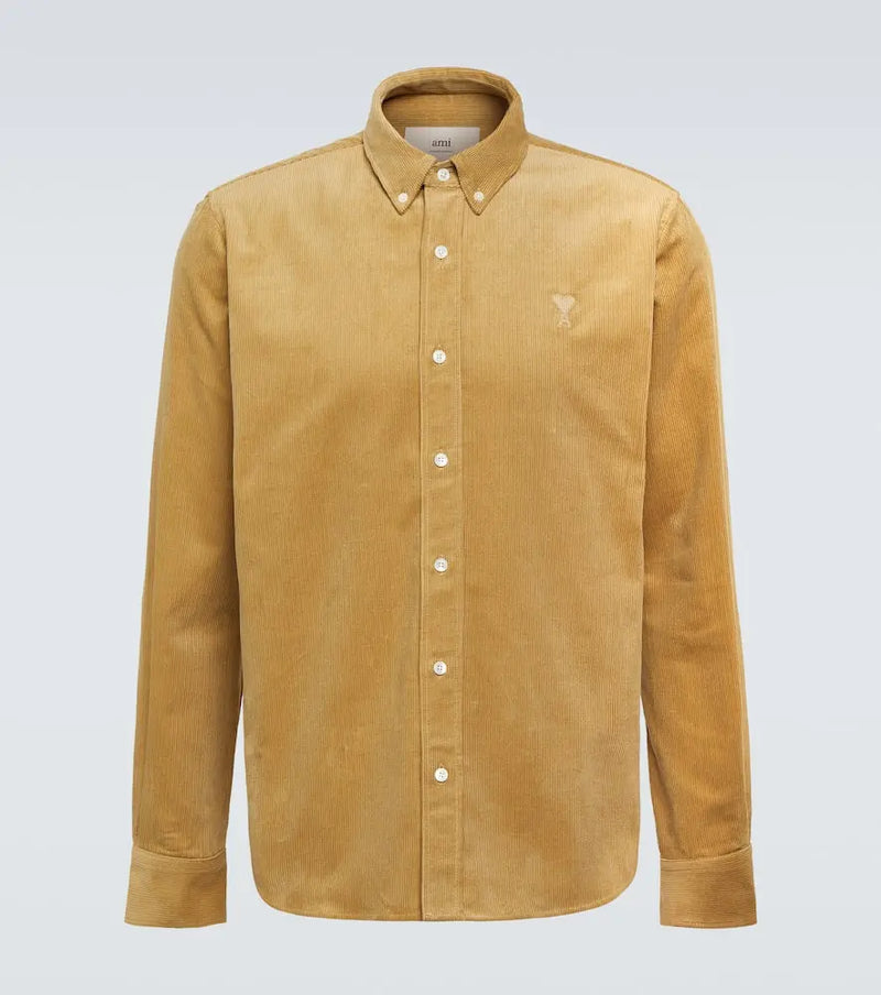 Ami Paris Ami De Caur cotton corduroy shirt