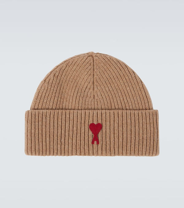 Ami Paris Ami De Caur ribbed-knit virgin wool beanie