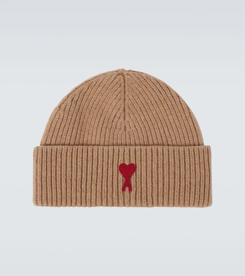 Ami Paris Ami De Caur ribbed-knit virgin wool beanie