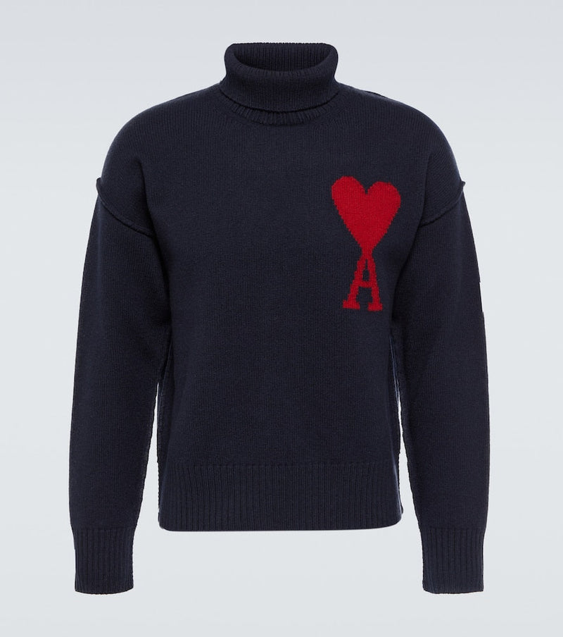 Ami Paris Ami De Caur virgin wool turtleneck sweater