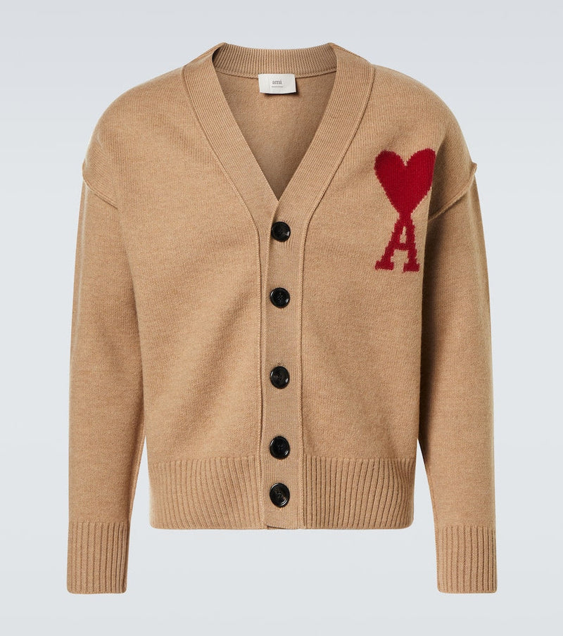 Ami Paris Ami De Caur wool cardigan