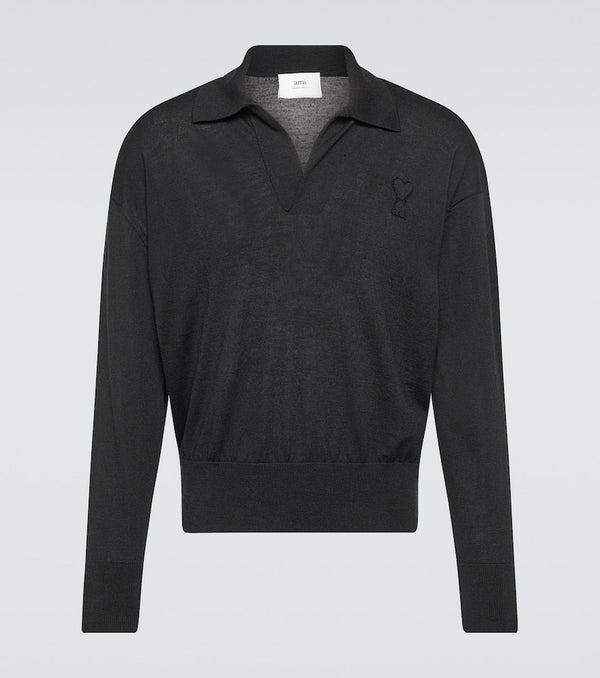 Ami Paris Ami De Caur wool polo sweater