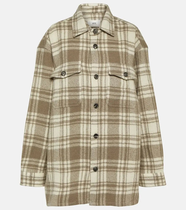 Ami Paris Checked wool overshirt