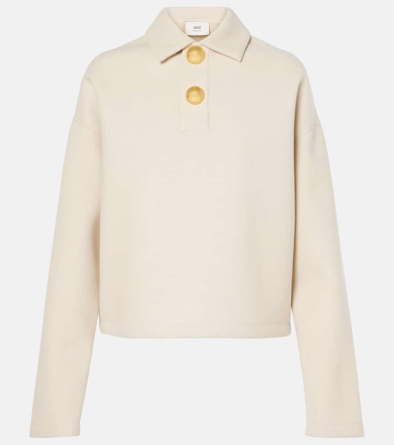 Ami Paris Cropped polo sweater