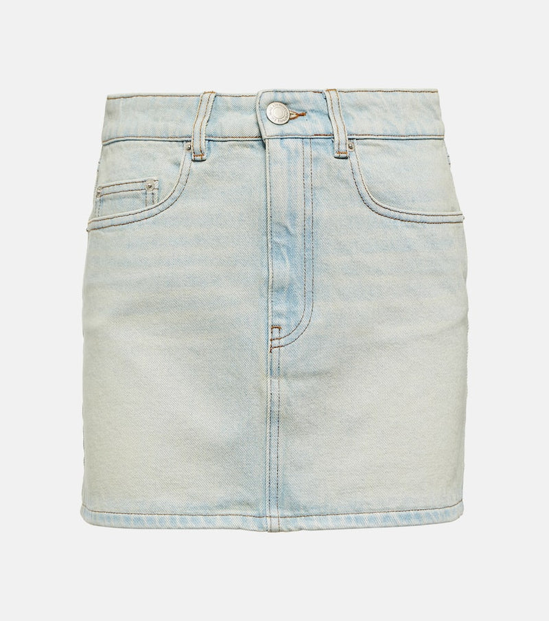 Ami Paris High-rise denim miniskirt