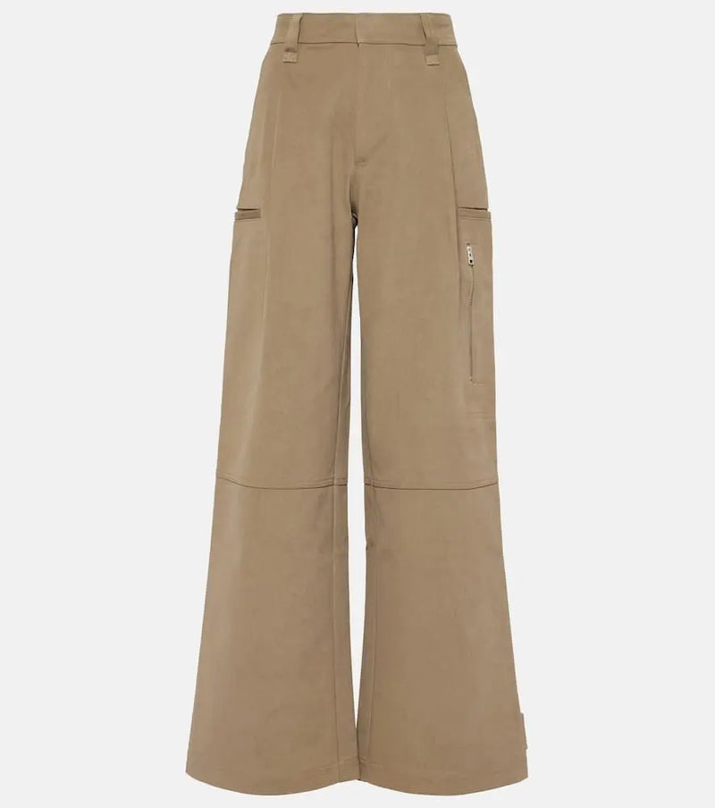 Ami Paris High-rise wide-leg cotton cargo pants | LYBSTORE