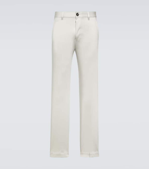 Ami Paris Straight cotton satin chinos