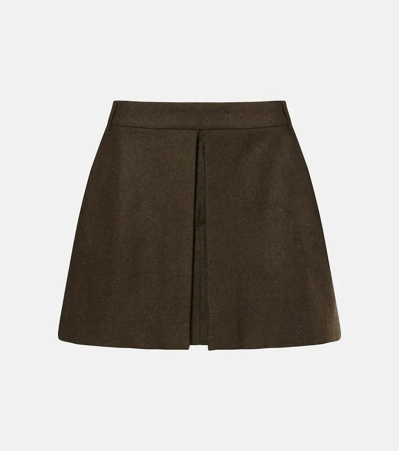 Ami Paris Wool flannel miniskirt | LYBSTORE