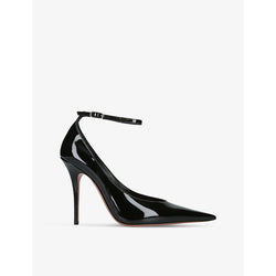 Womens Amina Muaddi Anok 105 patent-leather pumps