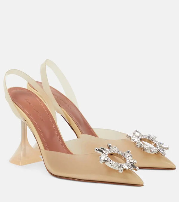 Amina Muaddi Begum 95 PVC slingback pumps | LYBSTORE