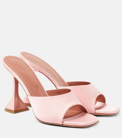 Amina Muaddi Lupita 95 satin mules | LYBSTORE