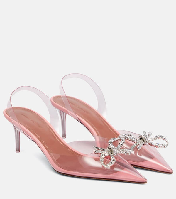 Amina Muaddi Rosie embellished slingback pumps