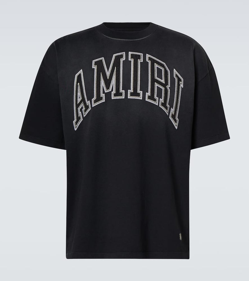 Amiri Appliqué faded cotton T-shirt