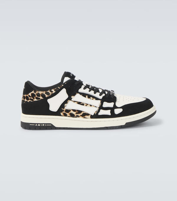 Amiri Leopard Skel Top Low leather sneakers