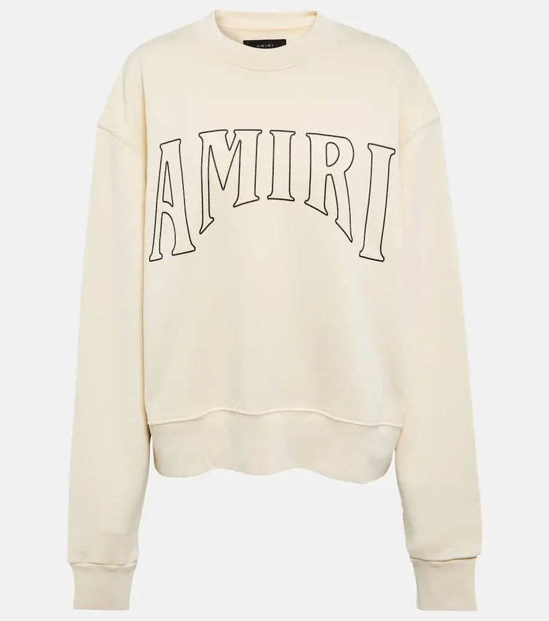 Amiri Logo cotton jersey sweatshirt | LYBSTORE