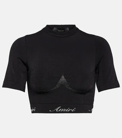 Amiri Logo cropped T-shirt | LYBSTORE