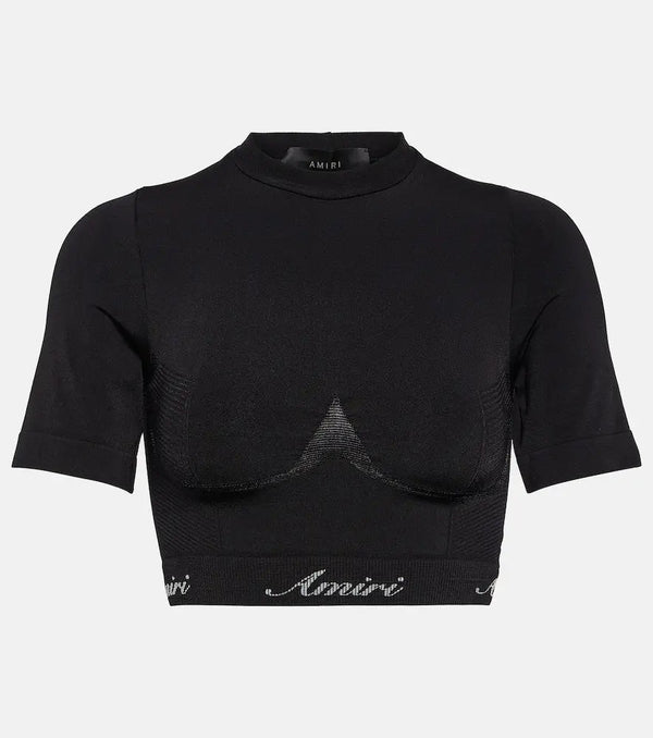 Amiri Logo cropped T-shirt | LYBSTORE