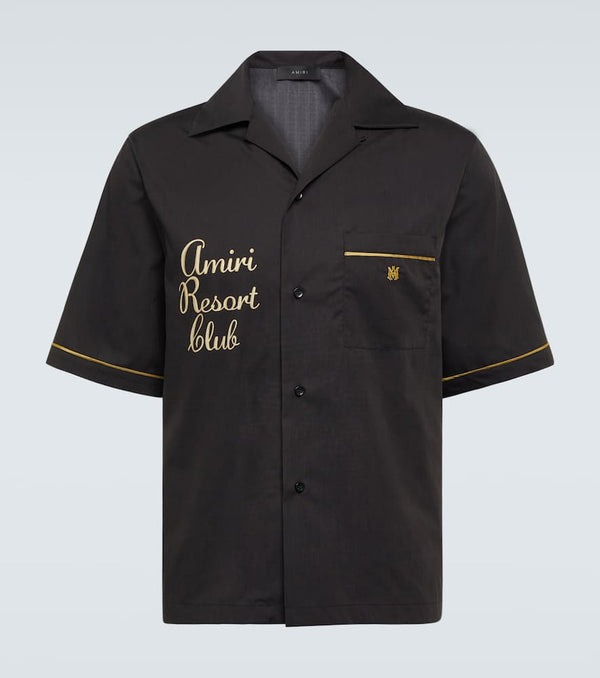 Amiri Resort Club embroidered cotton bowling shirt