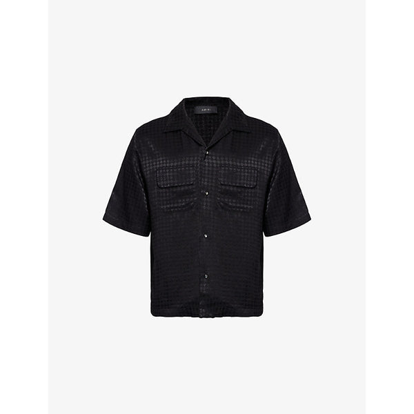 Amiri Revere-collar short-sleeve jacquard shirt