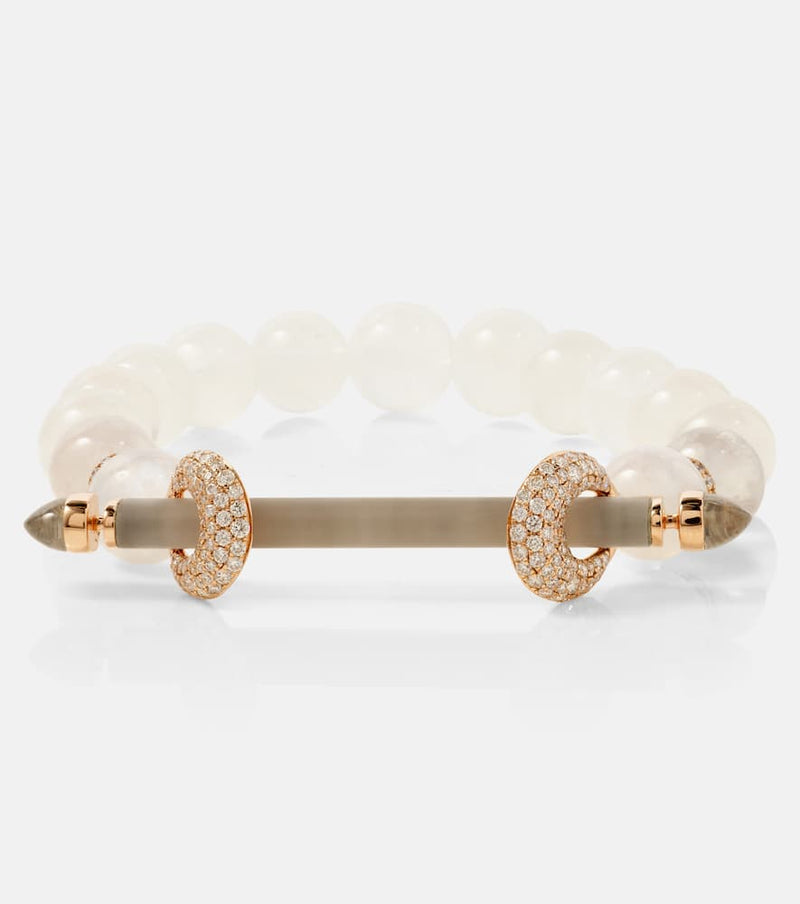 Ananya Chakra 18kt rose gold bracelet with gemstones