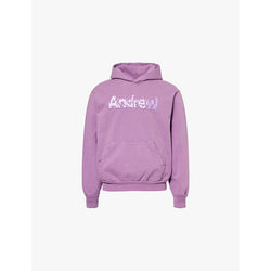 Andrew Liquid logo-embroidered relaxed-fit cotton-jersey hoody