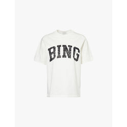 Anine Bing Jaylin branded cotton-jersey T-shirt