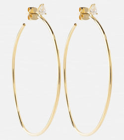 Anita Ko 18kt gold hoop earrings with diamonds